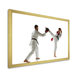 Practicing Combat In Martial Art - Martial Arts Canvas Wall Art