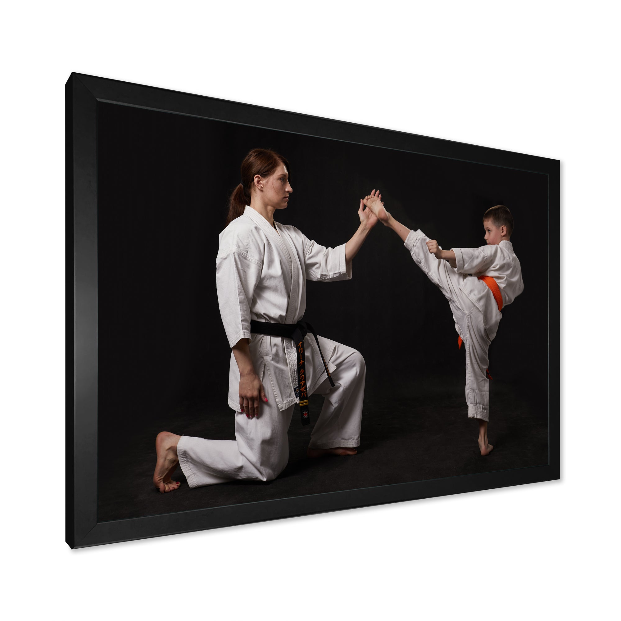 Karate Kick Training - Martial Arts Canvas Wall Art