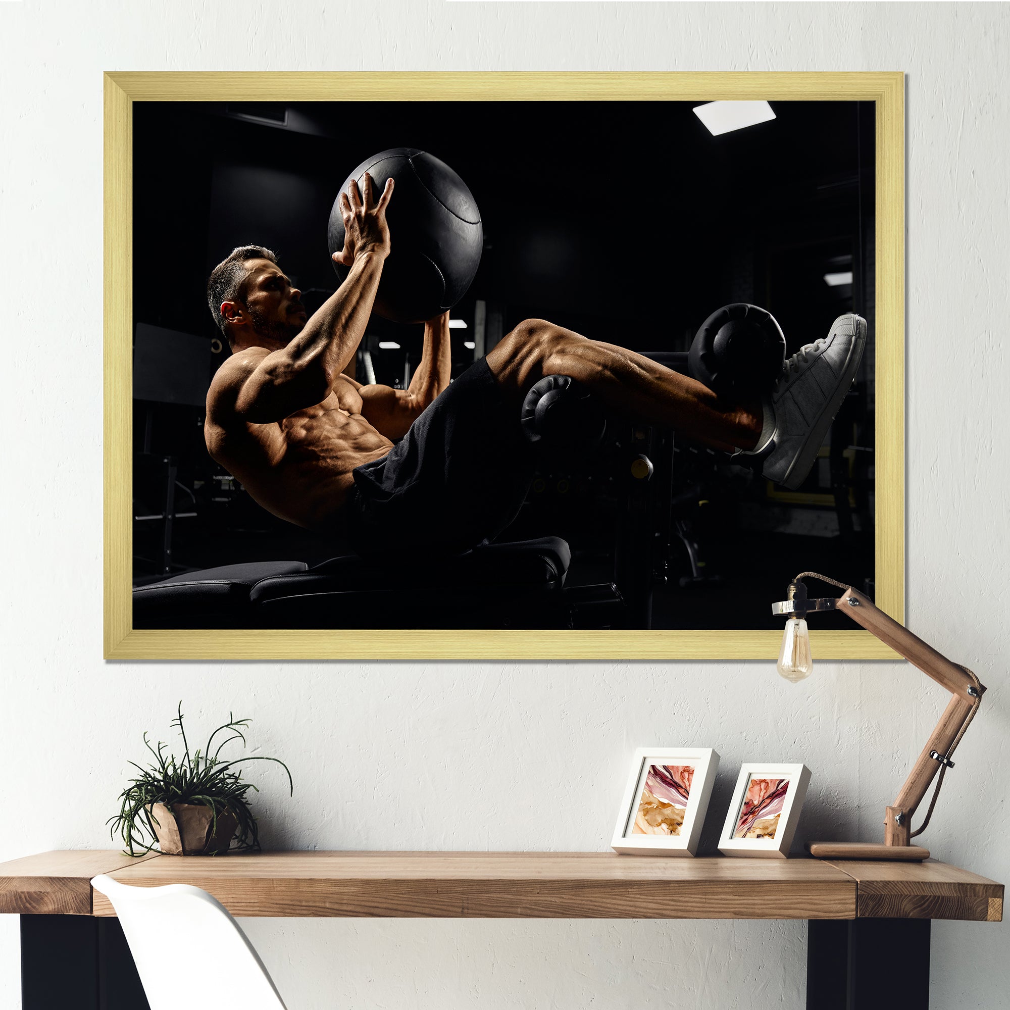 Gym Body In Action - Aerobic & Bodybuilding Canvas Wall Art
