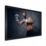 Masked Martial Art Tattooed Fighter - Sport Boxer Canvas Wall Art