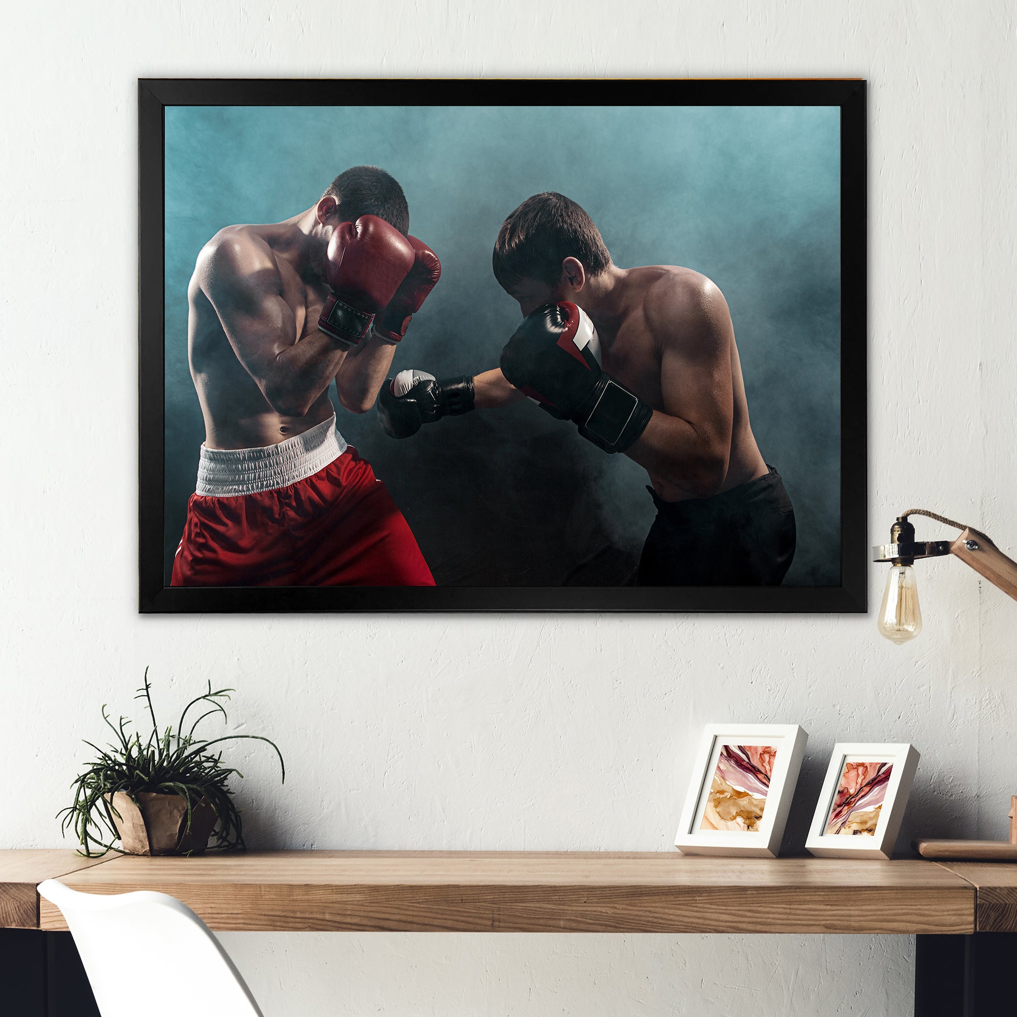 Two Professional Boxer Boxing - Sport Boxer Canvas Wall Art