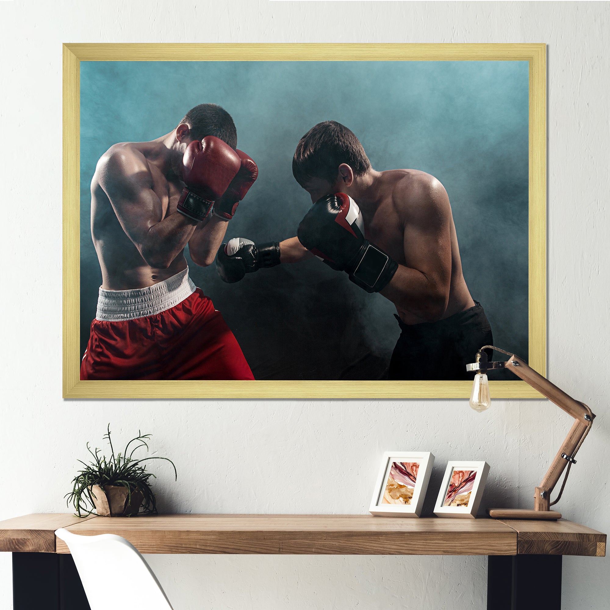 Two Professional Boxer Boxing - Sport Boxer Canvas Wall Art