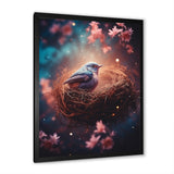 Floral bird nest harmony - Bird Wall Decor