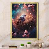 Floral bird nest harmony - Bird Wall Decor