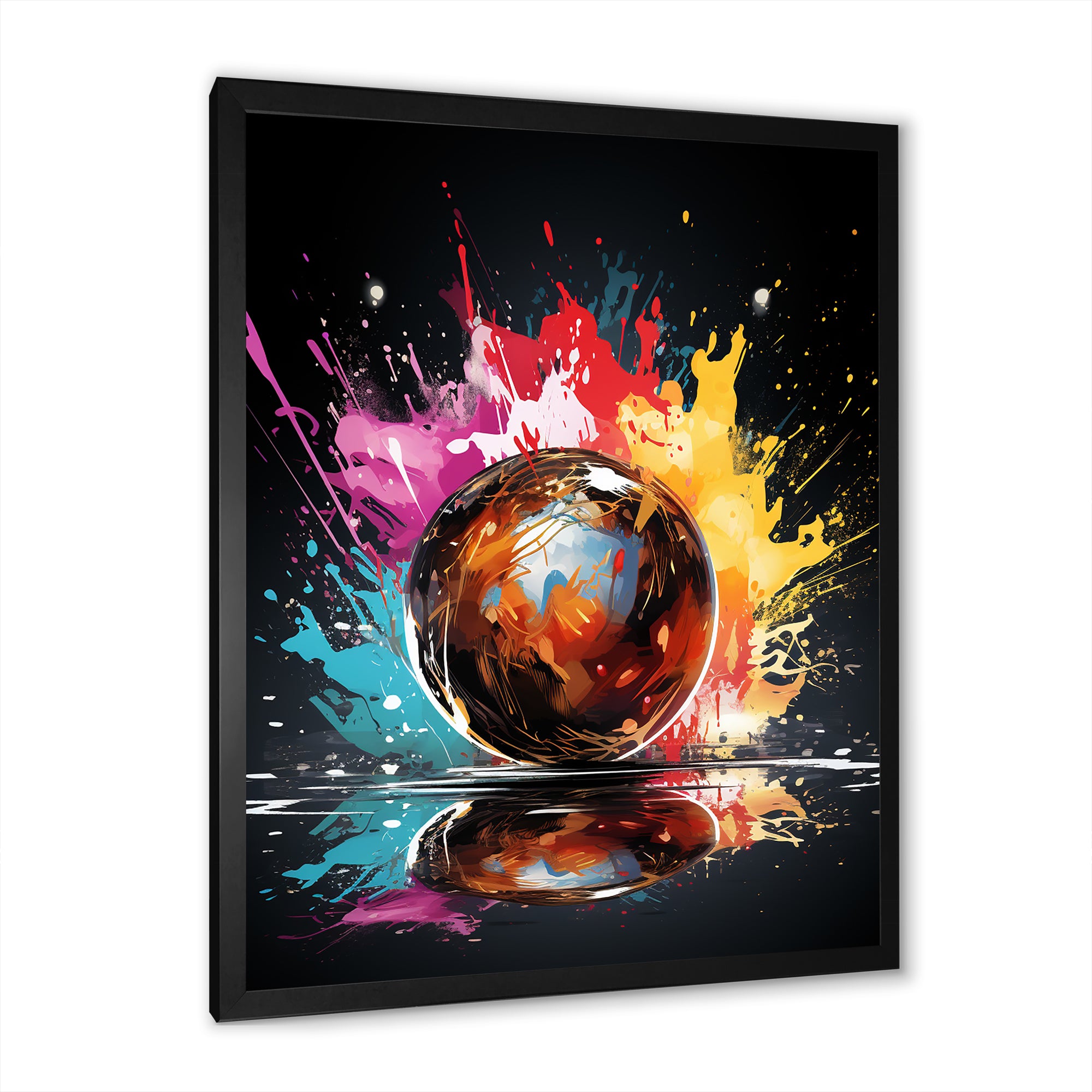 Pink Lively Bowling Lane - Bowling Canvas Wall Art