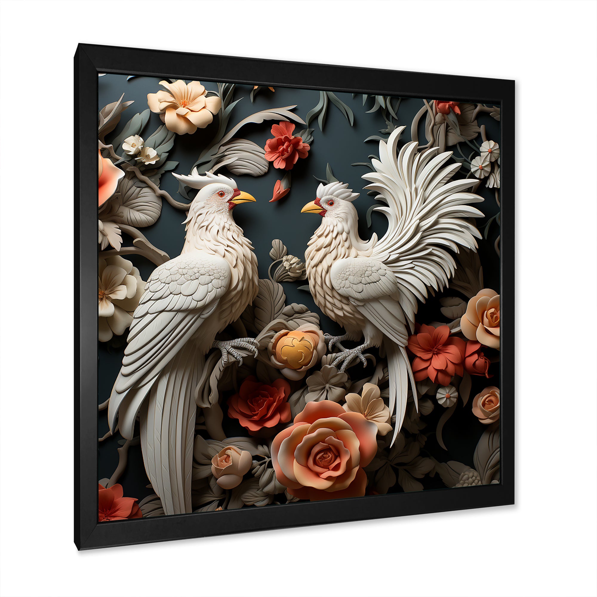 Love white and blue chicken plumage - Chicken Bedroom Wall Art
