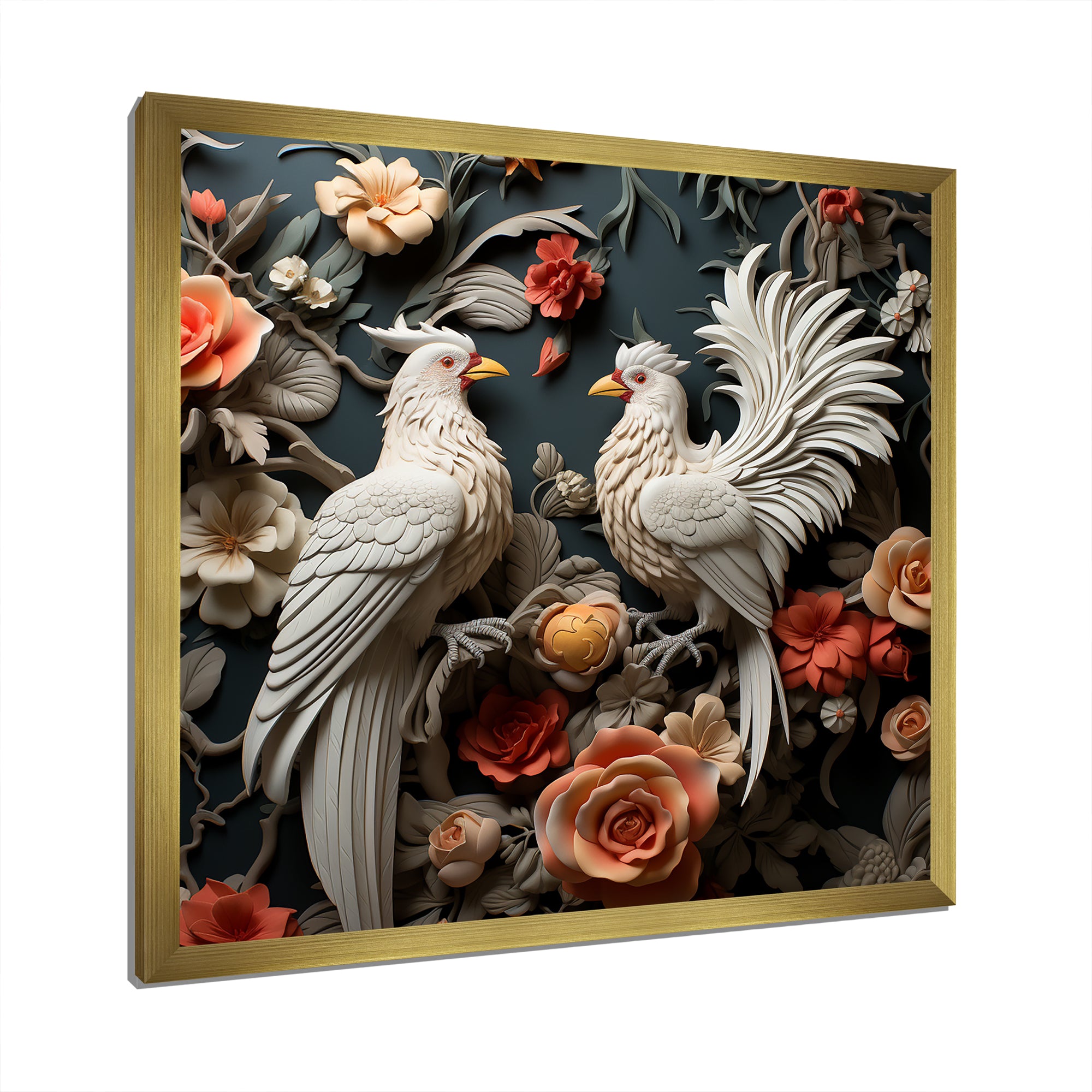 Love white and blue chicken plumage - Chicken Bedroom Wall Art