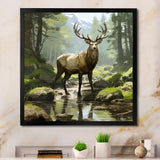 Noble Buck Deer Portrait - Deer Canvas Wall Art