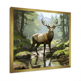 Noble Buck Deer Portrait - Deer Canvas Wall Art