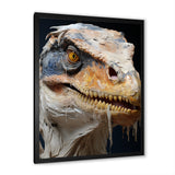Grey Velociraptor in jungle - Dinosaur Canvas Wall Art