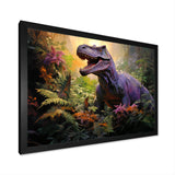 Prehistoric dinosaur in the jungle - Dinosaur Living Room Wall Art
