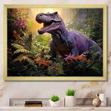 Prehistoric dinosaur in the jungle - Dinosaur Living Room Wall Art