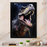 Prehistoric Tyrannosaurus rawer in the jungle - Dinosaur Bedroom Wall Art