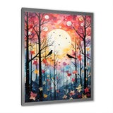 Pink Enchanted floral Botanicals with Eastern bluebird - Bird Floral Living Room Wall Art