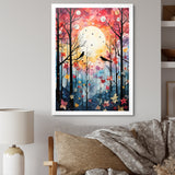 Pink Enchanted floral Botanicals with Eastern bluebird - Bird Floral Living Room Wall Art