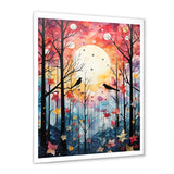 Pink Enchanted floral Botanicals with Eastern bluebird - Bird Floral Living Room Wall Art