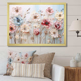 White and pink Floral Wonderland - Floral Canvas Wall Art