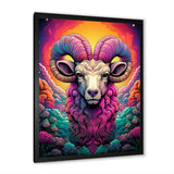 Stunning purple goat portrait - Purple Goat Wall Art