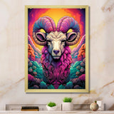 Stunning purple goat portrait - Purple Goat Wall Art
