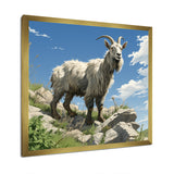 Mountain goat portrait adventure - Goat Framed Canvas Art