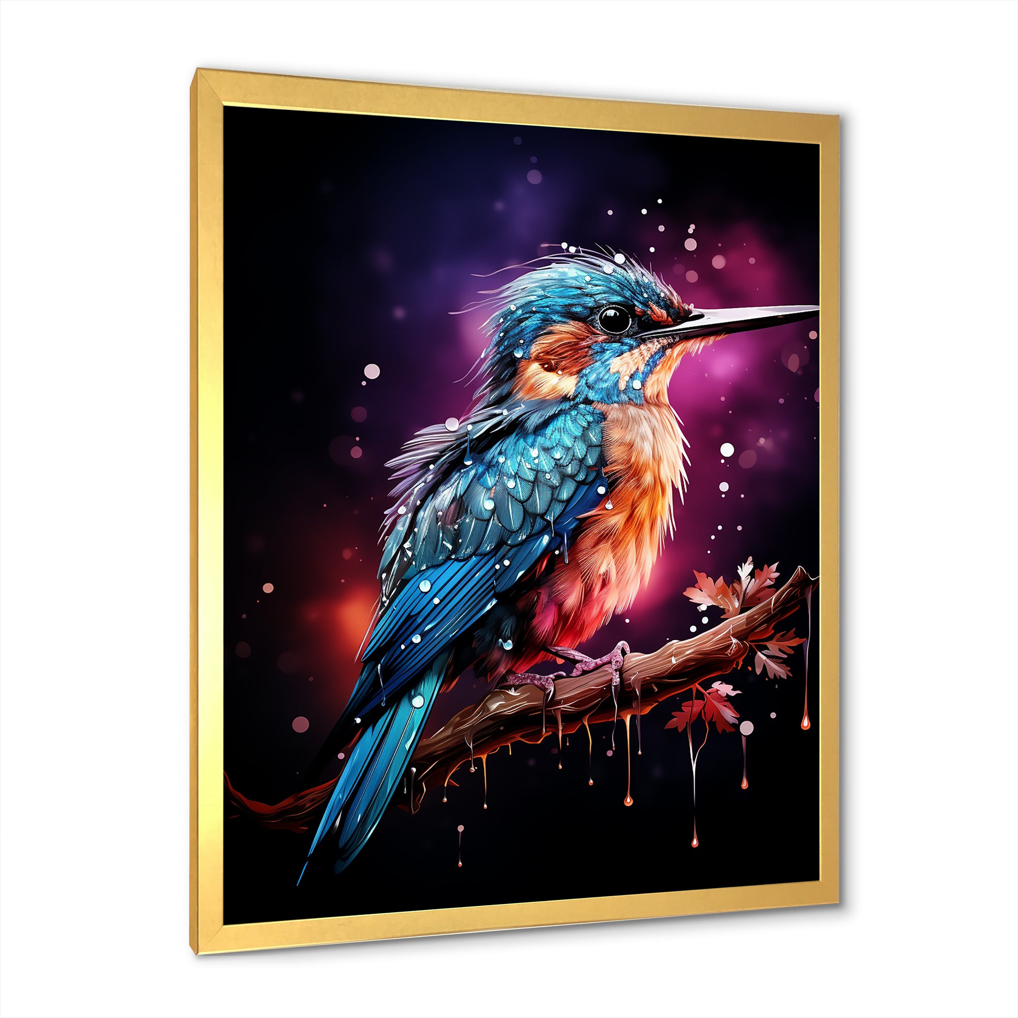 Blue Hummingbird twilight - Hummingbird Wall Decor