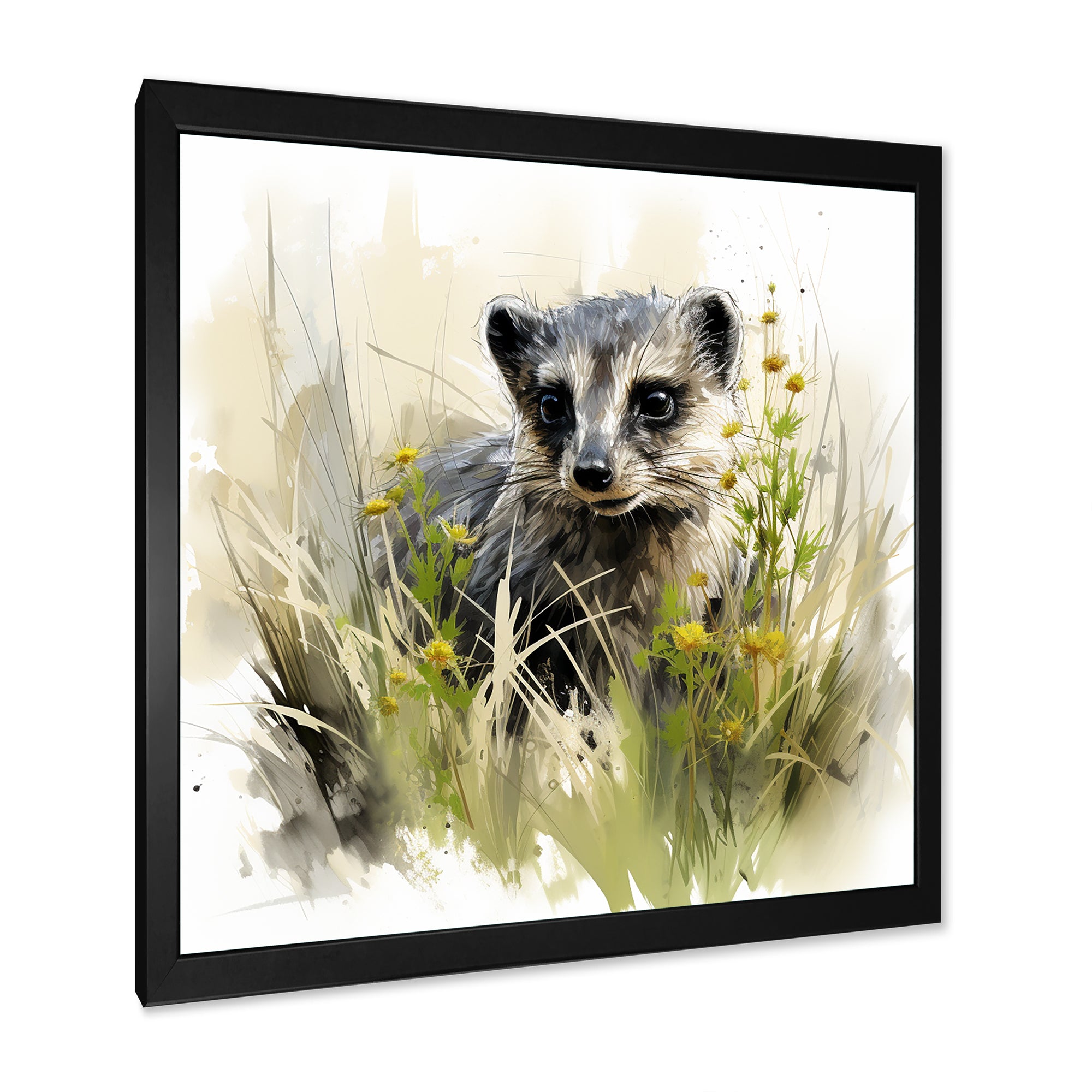 Grey meadow Meerkat - Gray Meercat Wall Art