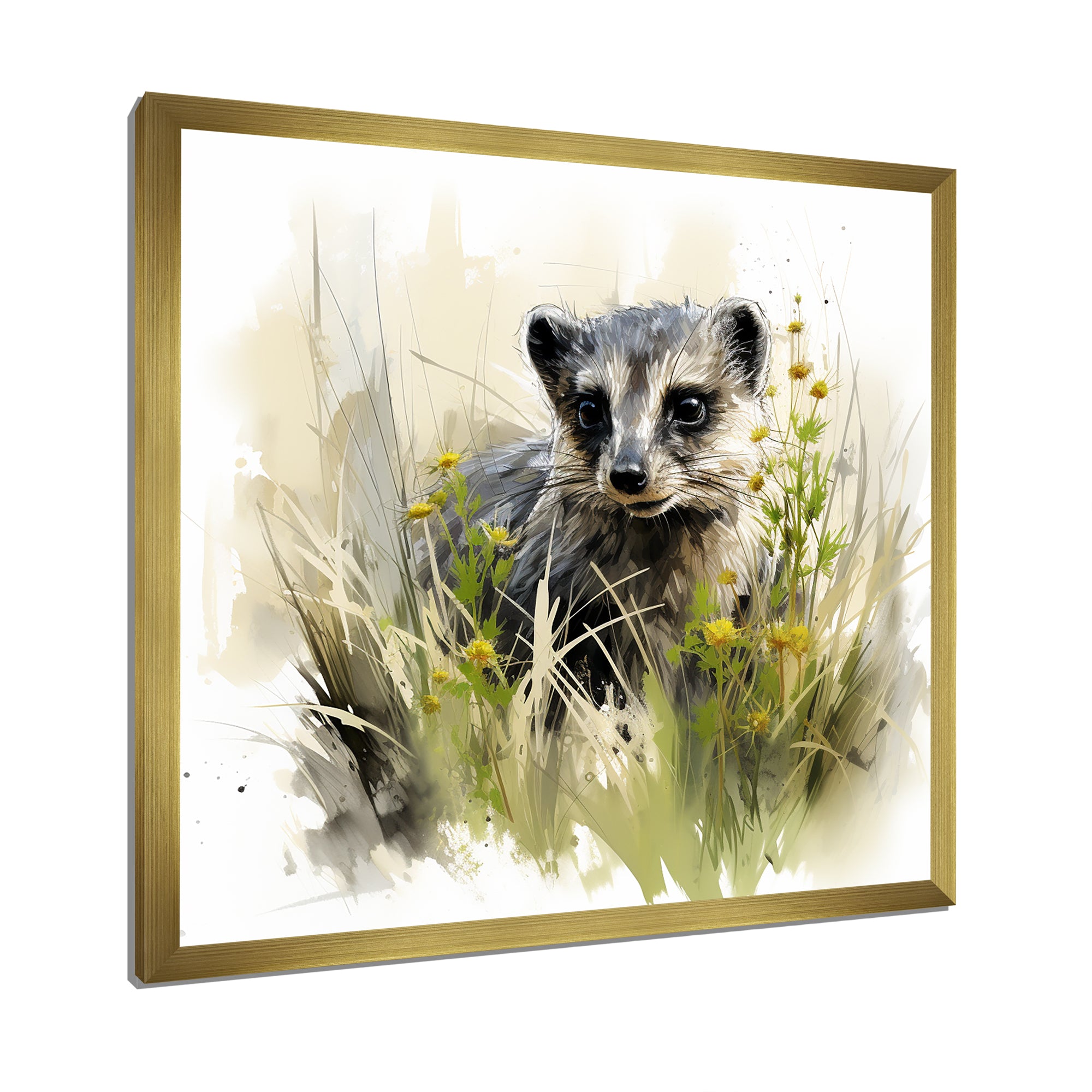 Grey meadow Meerkat - Gray Meercat Wall Art