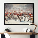 Red Sporting Football Game - Sport Football Canvas Wall Art