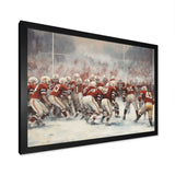 Red Sporting Football Game - Sport Football Canvas Wall Art