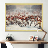 Red Sporting Football Game - Sport Football Canvas Wall Art