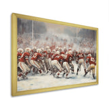 Red Sporting Football Game - Sport Football Canvas Wall Art