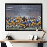 Blue Sporting Football Game - Sport Football Canvas Wall Art