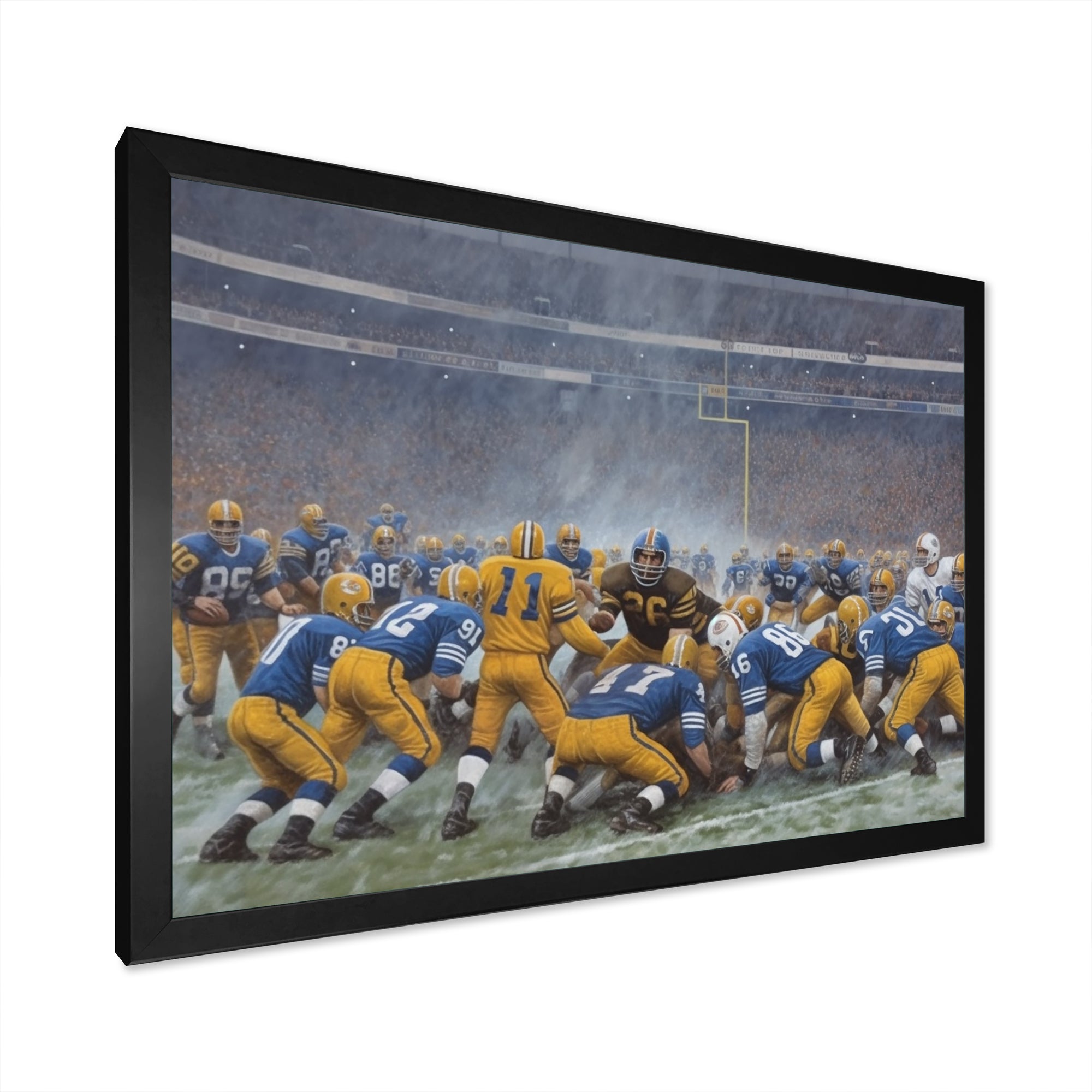 Blue Sporting Football Game - Sport Football Canvas Wall Art