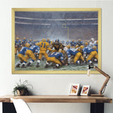 Blue Sporting Football Game - Sport Football Canvas Wall Art