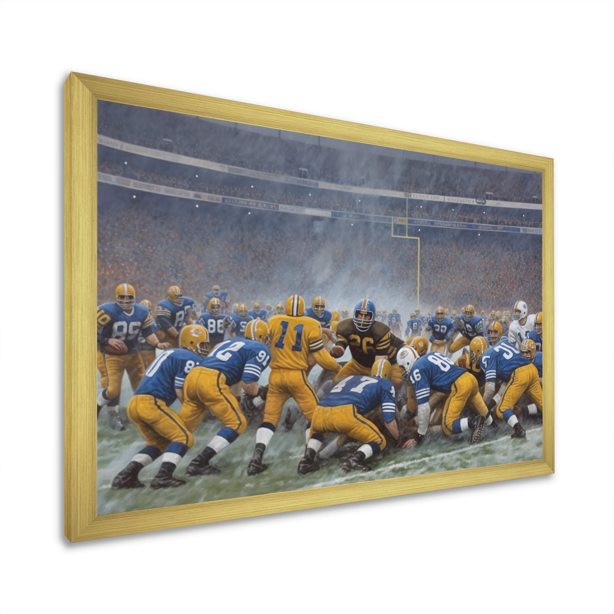Blue Sporting Football Game - Sport Football Canvas Wall Art