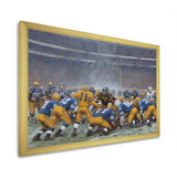 Blue Sporting Football Game - Sport Football Canvas Wall Art