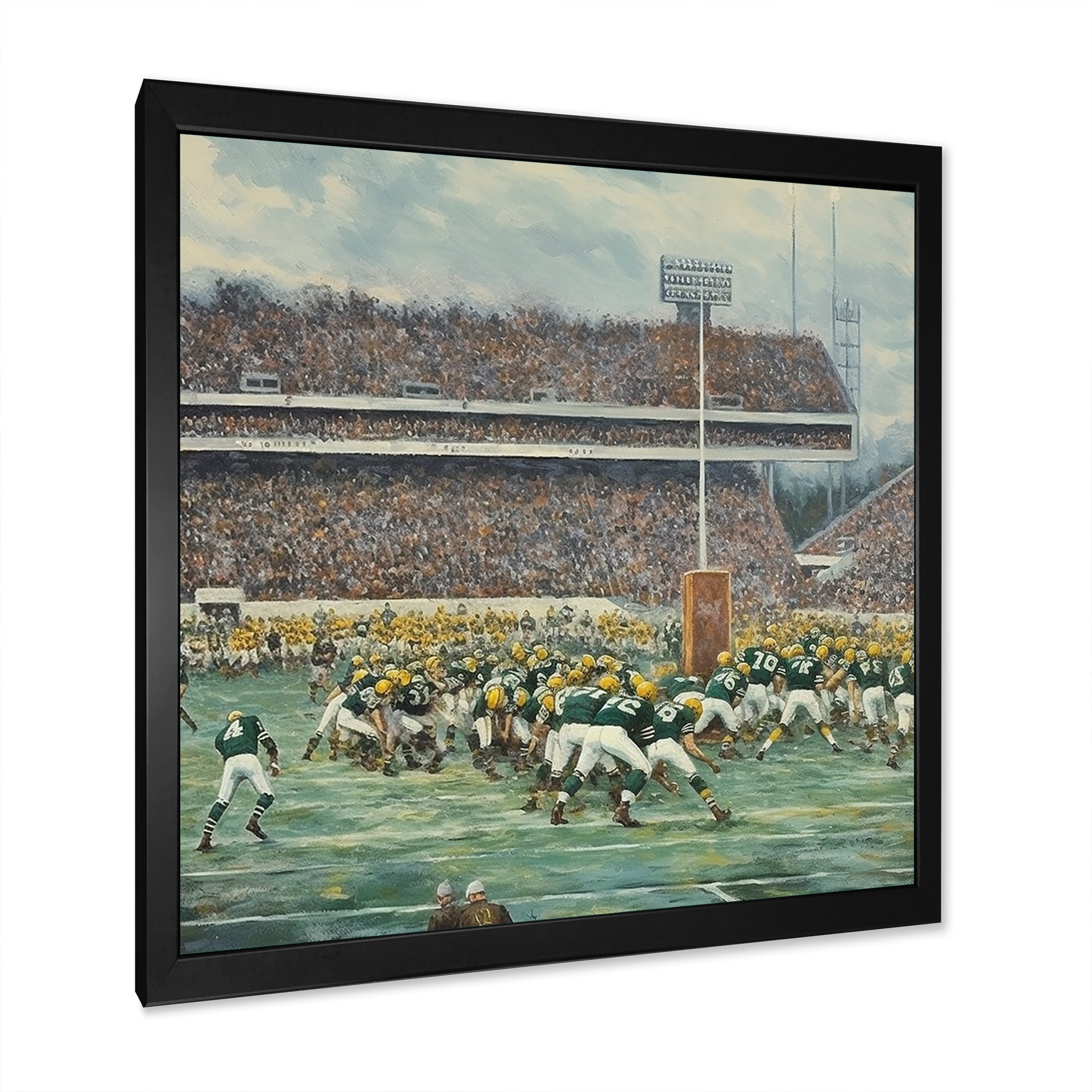 Yellow Sporting Football Game - Sport Football Canvas Wall Art