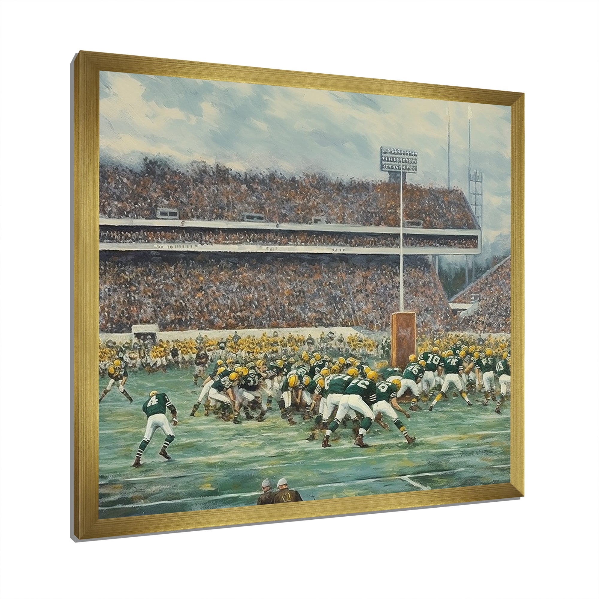 Yellow Sporting Football Game - Sport Football Canvas Wall Art