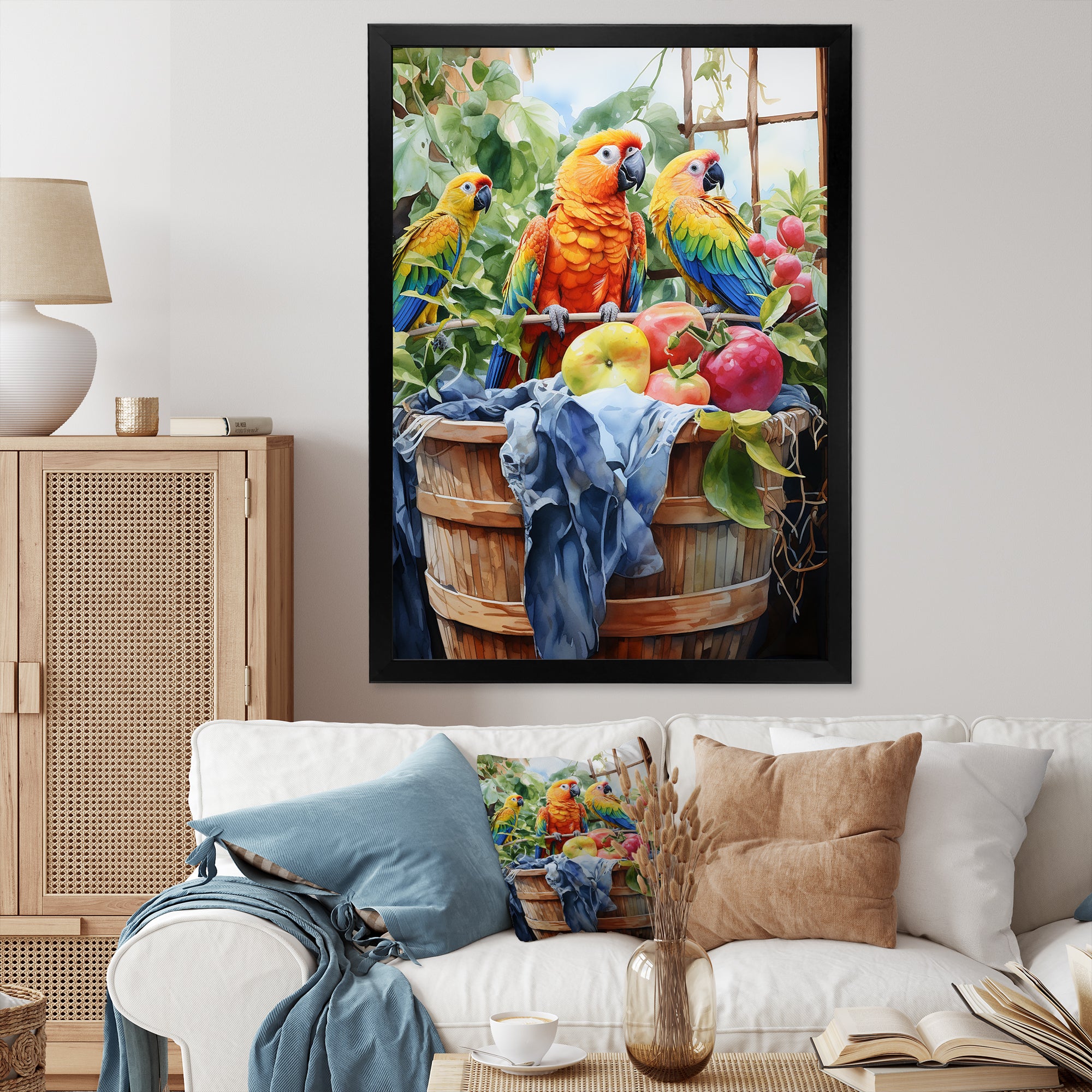 Yellow Parrot Paradise - Yellow Parrot Wall Art