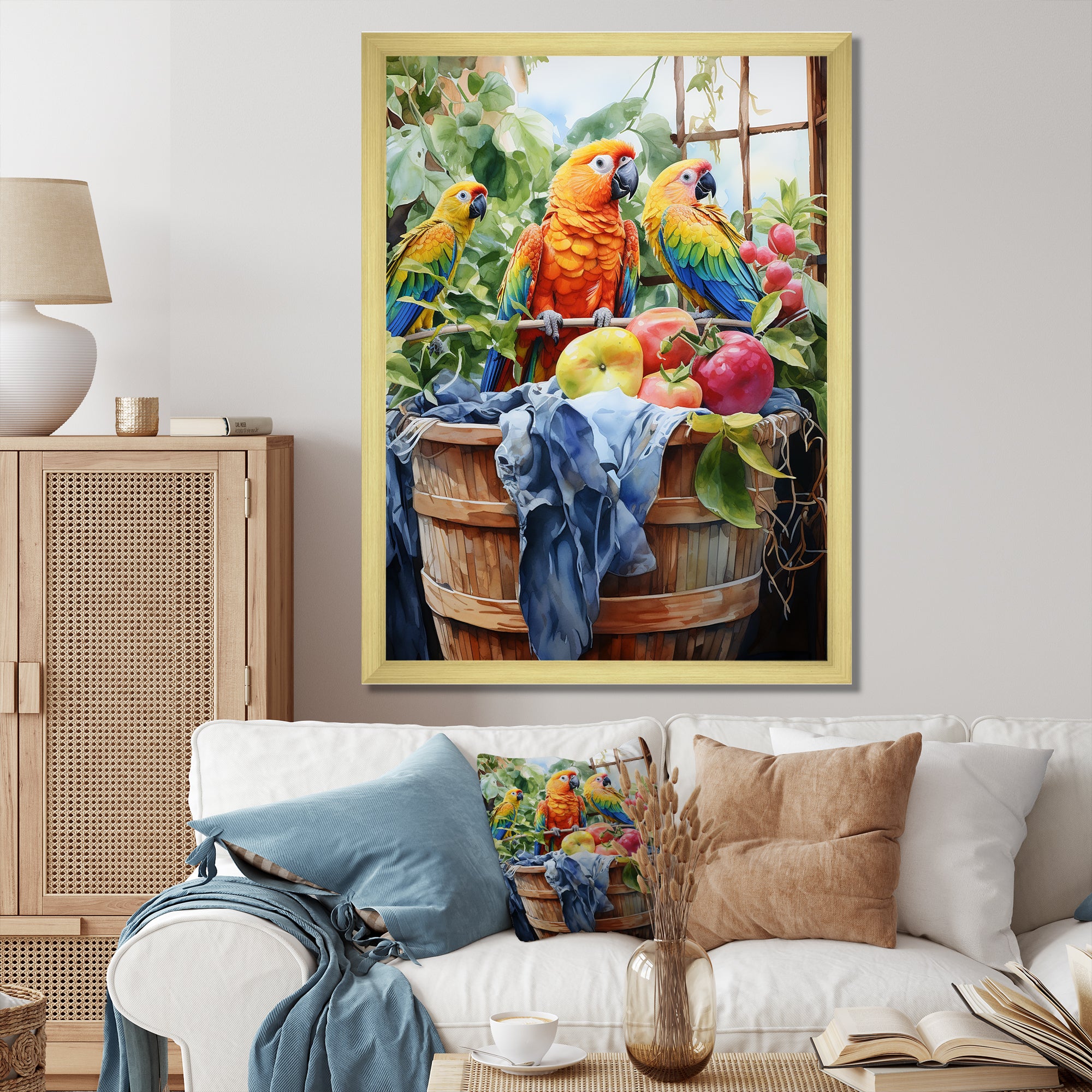 Yellow Parrot Paradise - Yellow Parrot Wall Art