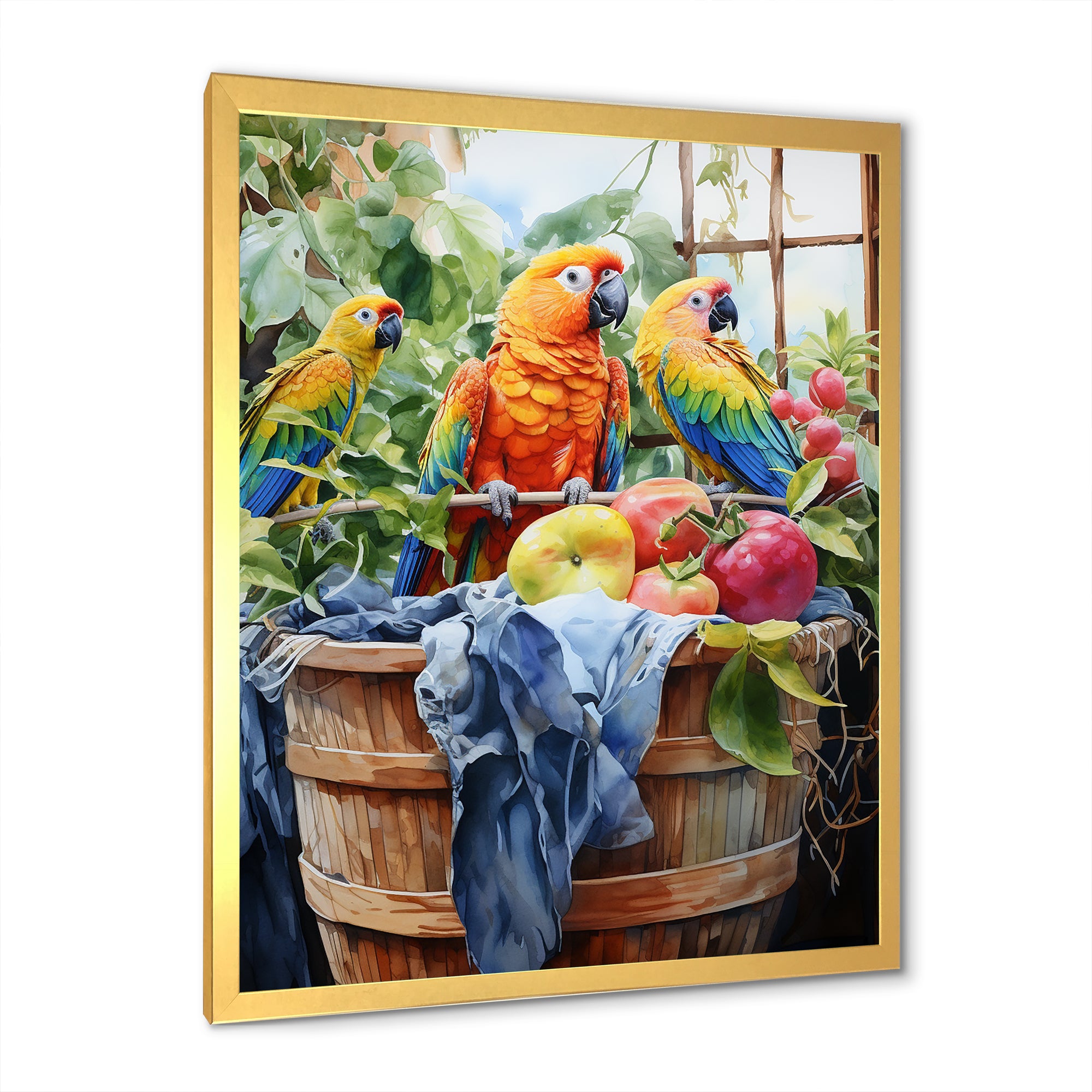 Yellow Parrot Paradise - Yellow Parrot Wall Art
