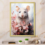 Rats floral Portrait blooms - Rodent Bedroom Wall Art