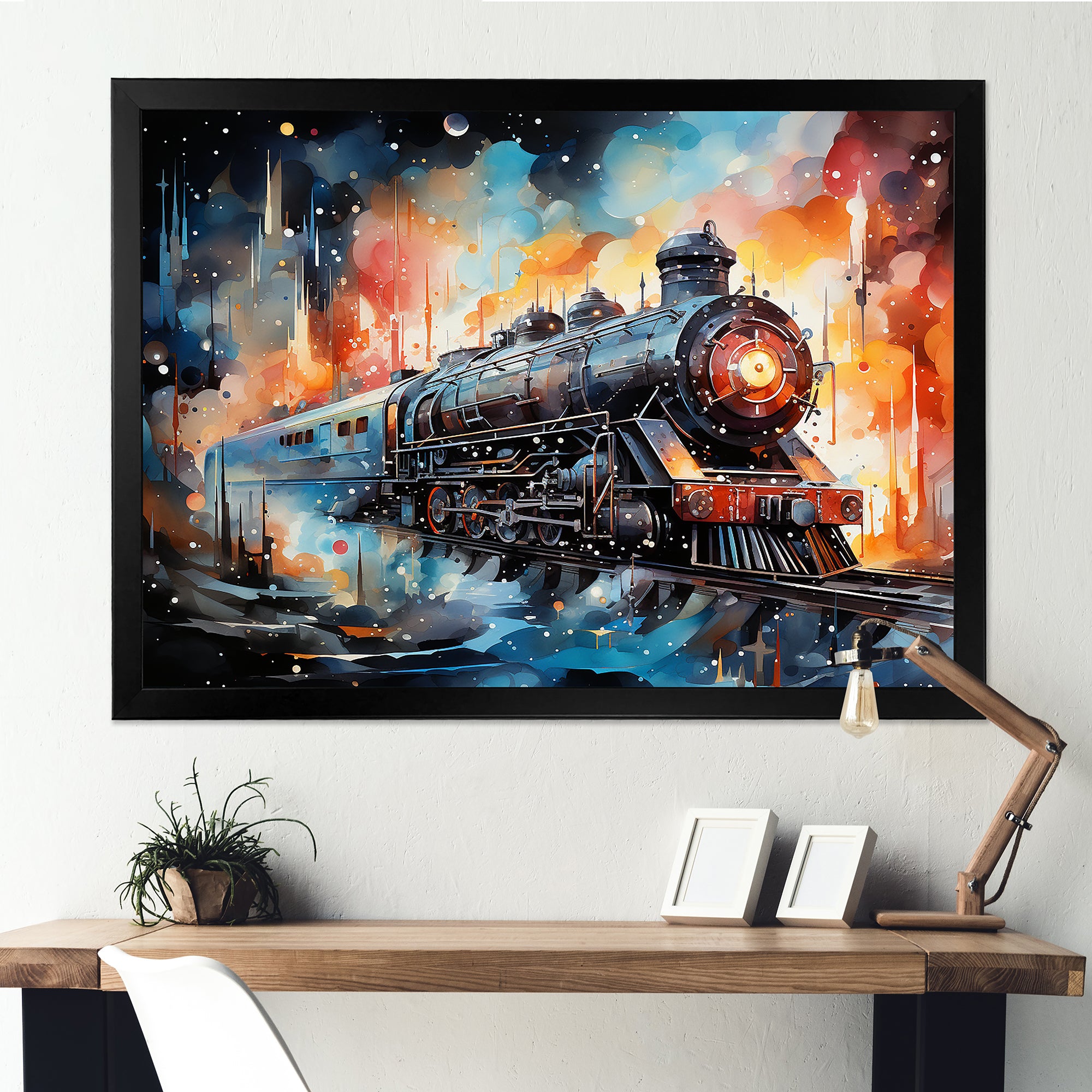 Train Starship Voyage back to the future I - Train Canvas Wall Art