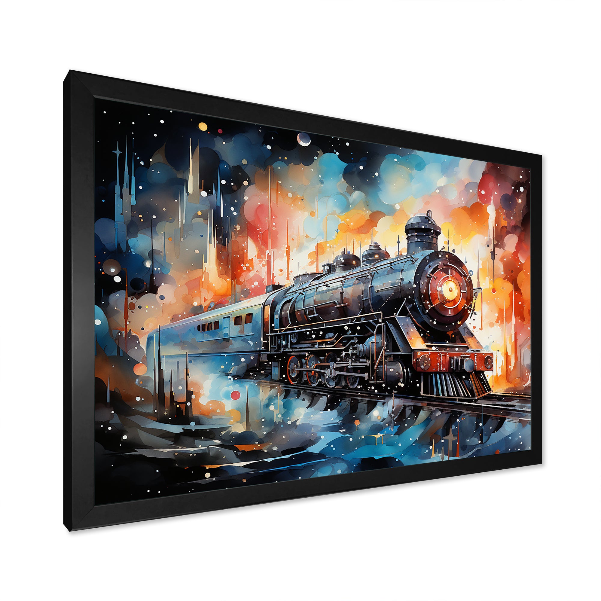 Train Starship Voyage back to the future I - Train Canvas Wall Art