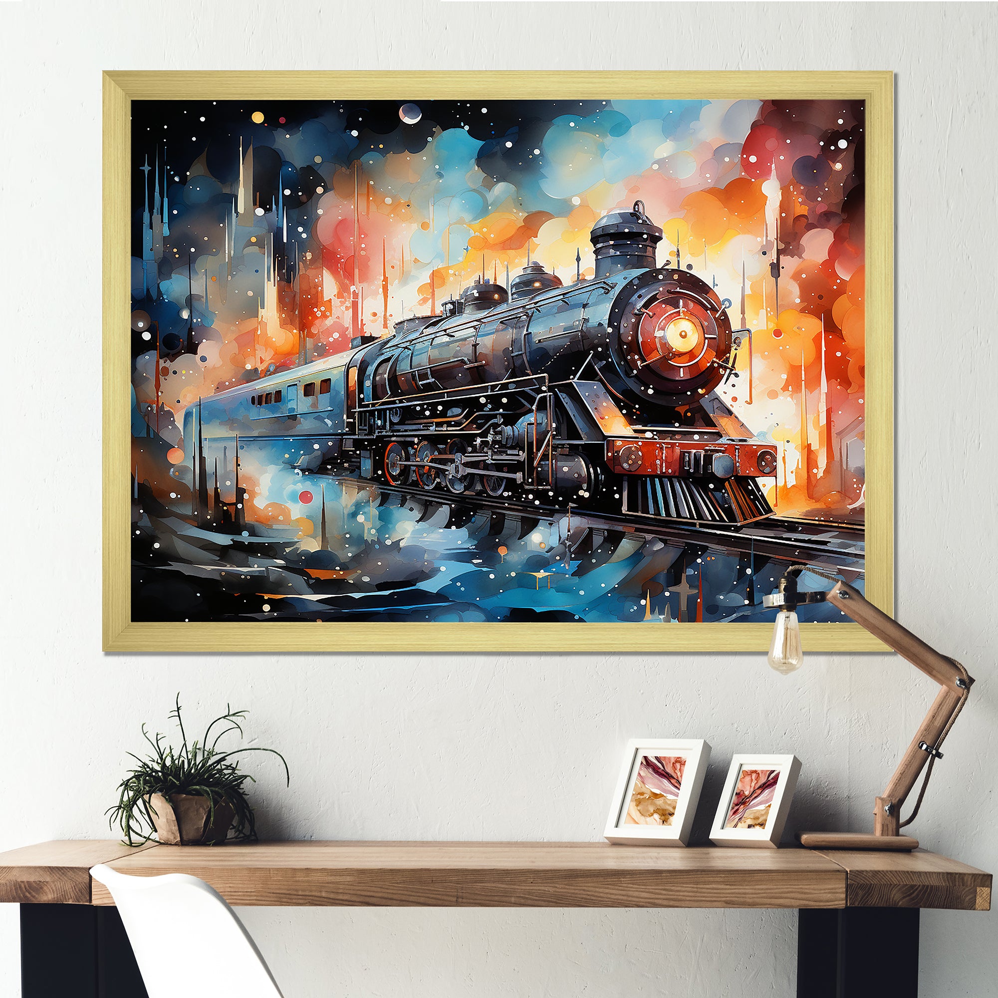 Train Starship Voyage back to the future I - Train Canvas Wall Art