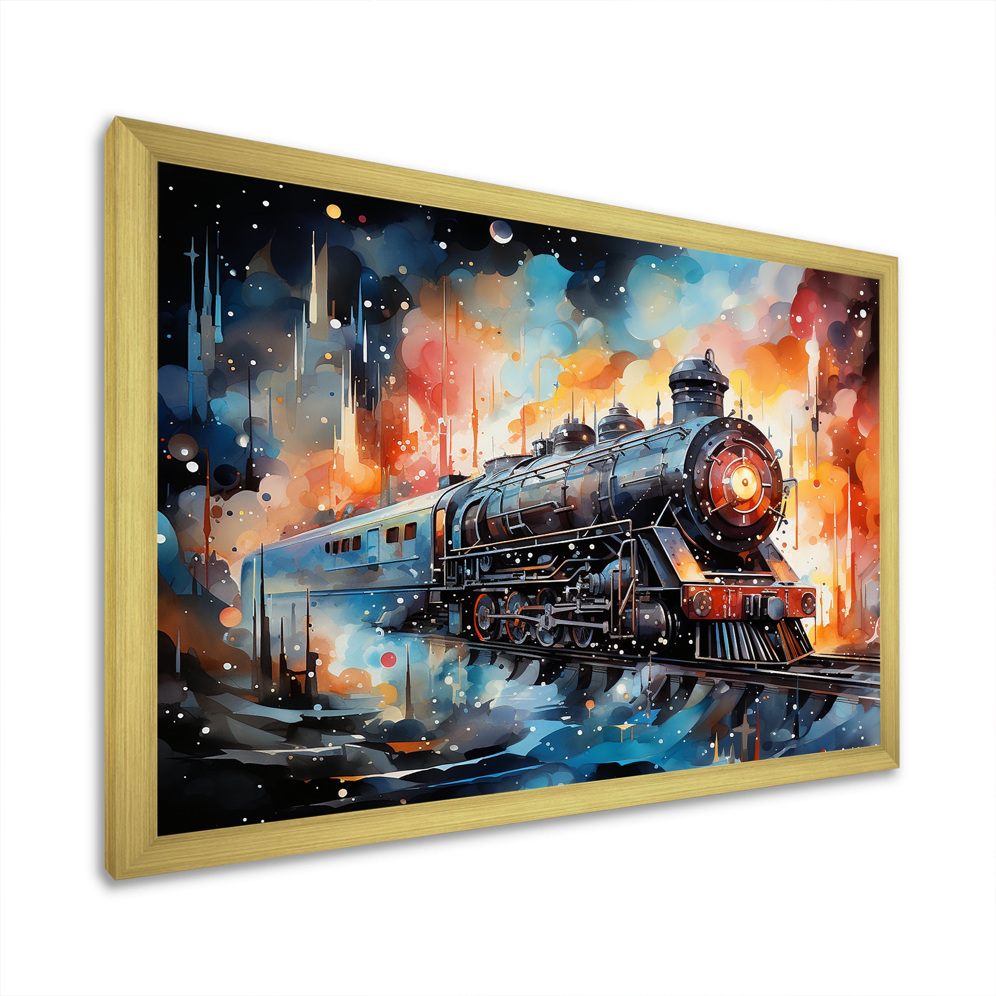 Train Starship Voyage back to the future I - Train Canvas Wall Art