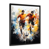 Abstract Soccer Players During Game I - Soccer Canvas Wall Art