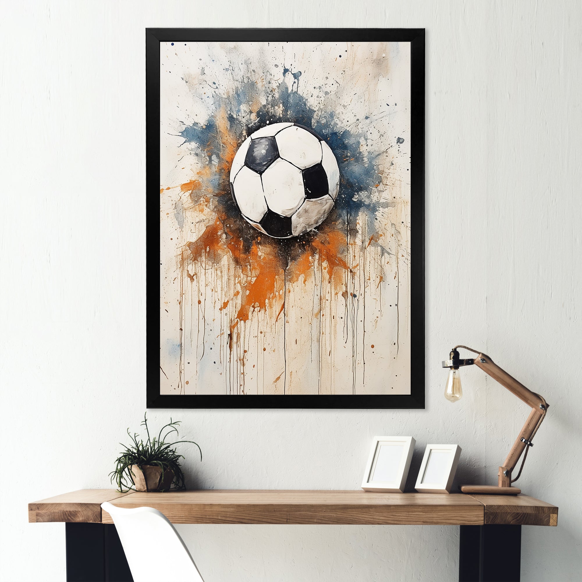 World Cup Beige Soccer Ball - Soccer Canvas Wall Art