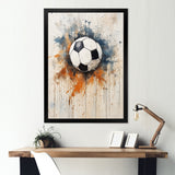 World Cup Beige Soccer Ball - Soccer Canvas Wall Art