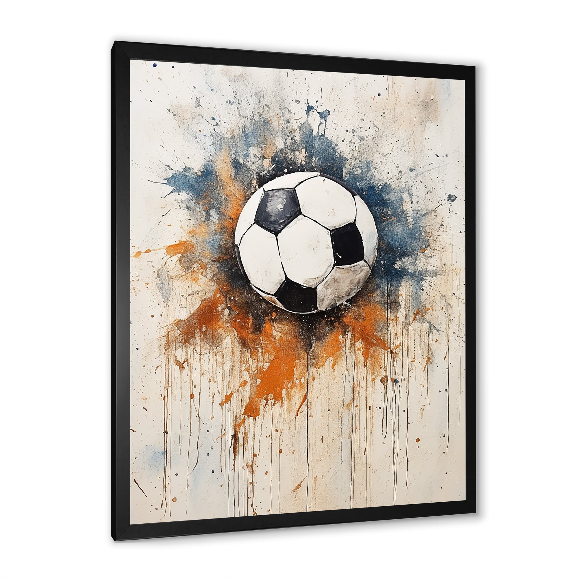 World Cup Beige Soccer Ball - Soccer Canvas Wall Art